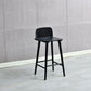 Modern Rubberwood Bar Stool Low Back Counter Height Bar Stool