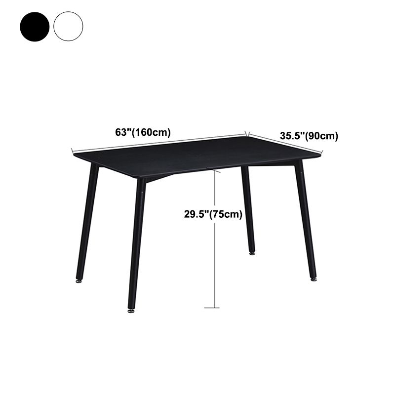 Industrial Style Dining Table 4 Legs Dining Table with Wooden Base for Home Use Clearhalo ' dining_table' 'Dining Tables & Seating' 'Dining Tables' 'furn' 'furn_dining_table' 'Furniture' 'furniture_dining_table' 'Kitchen & Dining Furniture' 'kitchen&dining_furn' 'kitchen' 'kitchen_dining_table' 1200x1200_a876255d-8b0a-4ef0-a543-bb2853ba5bf2