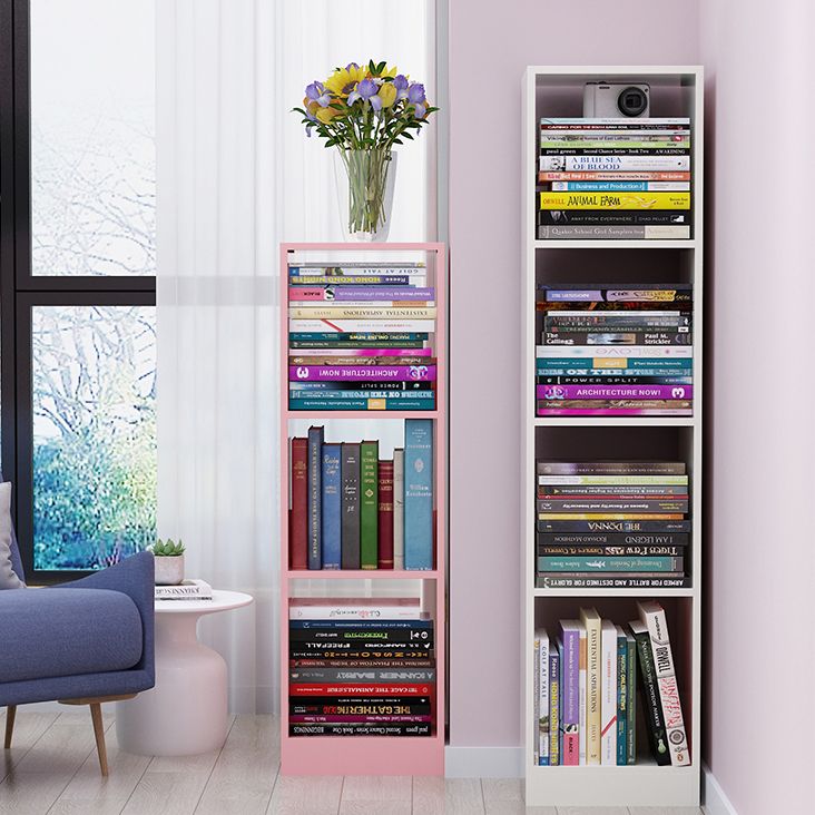 Contemporáneo Back Back Book Stant Engineered Wood Bookcase con estantes