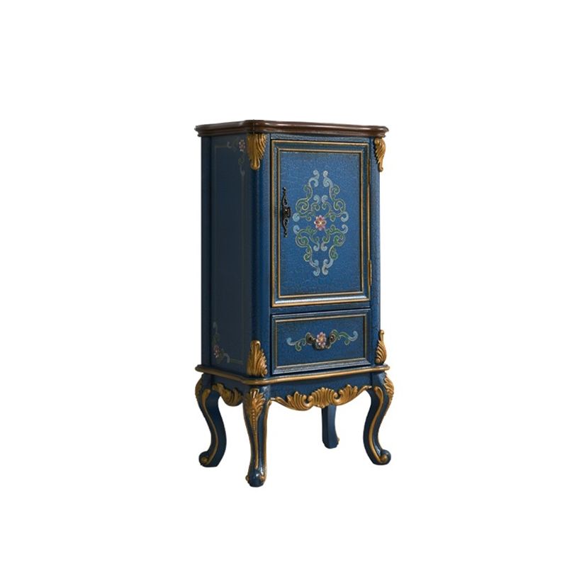 47,24 "Armadio in legno alto 1 porta, cabinetto di accento rettangolo a 1 cassetto