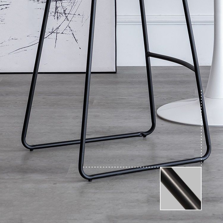 Nordic Indoor Simple Barstool Low Back Iron Tall Stool with Leather Seat Clearhalo 'Bar Furniture' 'Bar Stools' 'bar_stools' 'furn' 'furn_bar_stools' 'furniture_bar_stools' 'Kitchen & Dining Furniture' 'kitchen&dining_furn' 'kitchen' 'kitchen_furn' Furniture' 1200x1200_a87ac024-50aa-4d40-9830-9282d51848e0