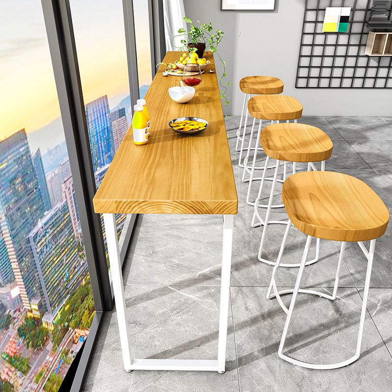 Juego de mesa de Bar rectangular de lujo de madera maciza, mesa de mostrador de 1/5/9 piezas con taburetes altos