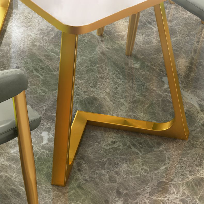 Glam 1/2/5 Pieces Dining Set Stone Geometry Wood Dining Table for Dining Room Clearhalo 'Dining Room Sets' 'Dining Tables & Seating' 'dining_room_set' 'furn' 'furn_dining_room_set' 'Furniture' 'furniture_dining_room_set' 'Kitchen & Dining Furniture' 'kitchen&dining_furn' 'kitchen' 1200x1200_a87d50cf-f967-40e8-9a1e-0c08bdc38044