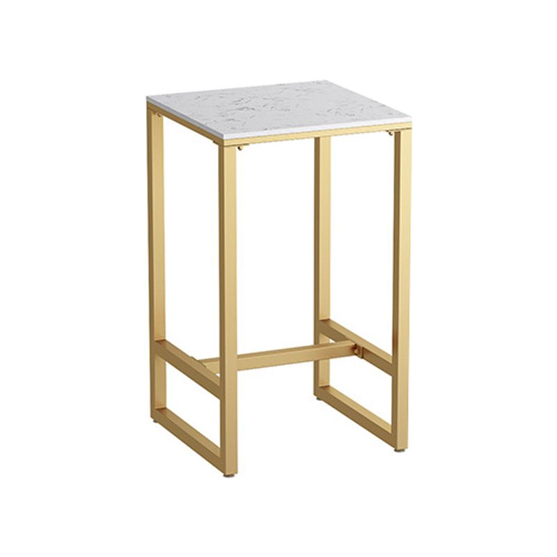 Glam White Faux Marble Bistro Table Indoor Iron Trestle Pedestal Bar Dining Table Clearhalo 'Bar Furniture' 'Bar Tables' 'bar_tables' 'furn' 'furn_bar_tables' 'Furniture' 'furniture_bar_tables' 'Kitchen & Dining Furniture' 'kitchen&dining_furn' 'kitchen' 1200x1200_a87d9d58-1d46-4efd-913f-3a502e2e2ad7