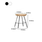 Industrial Wood Barstool Counter Stool voetsteun metalen meubels in matte afwerking