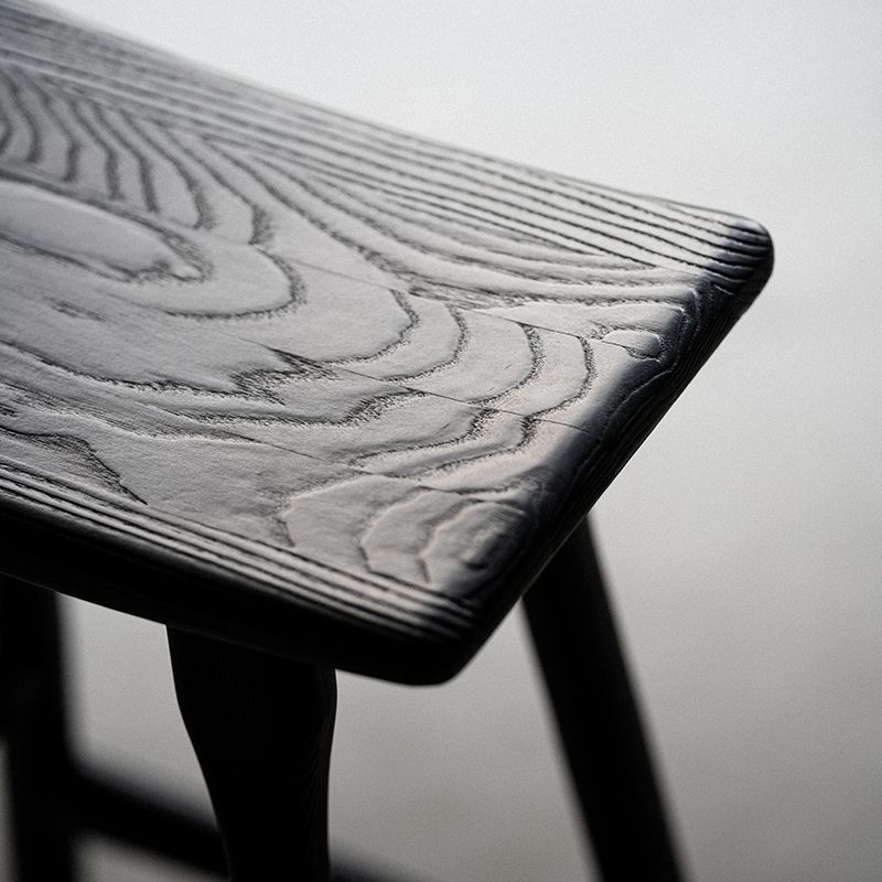 Black Armless Dining Stools Solid Wood Bar Stools with Footrest Clearhalo 'Bar Furniture' 'Bar Stools' 'bar_stools' 'furn' 'furn_bar_stools' 'Furniture' 'Kitchen & Dining Furniture' 1200x1200_a87ec041-57ae-43e3-bd41-3f9b23911a1b