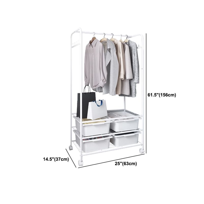 Scaffali contemporanei Dettaglio ganci per rivestimento metallico con spazio