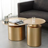 Tavolino in metallo in metallo top vassoio moderno tavolo da cocktail piedistallo