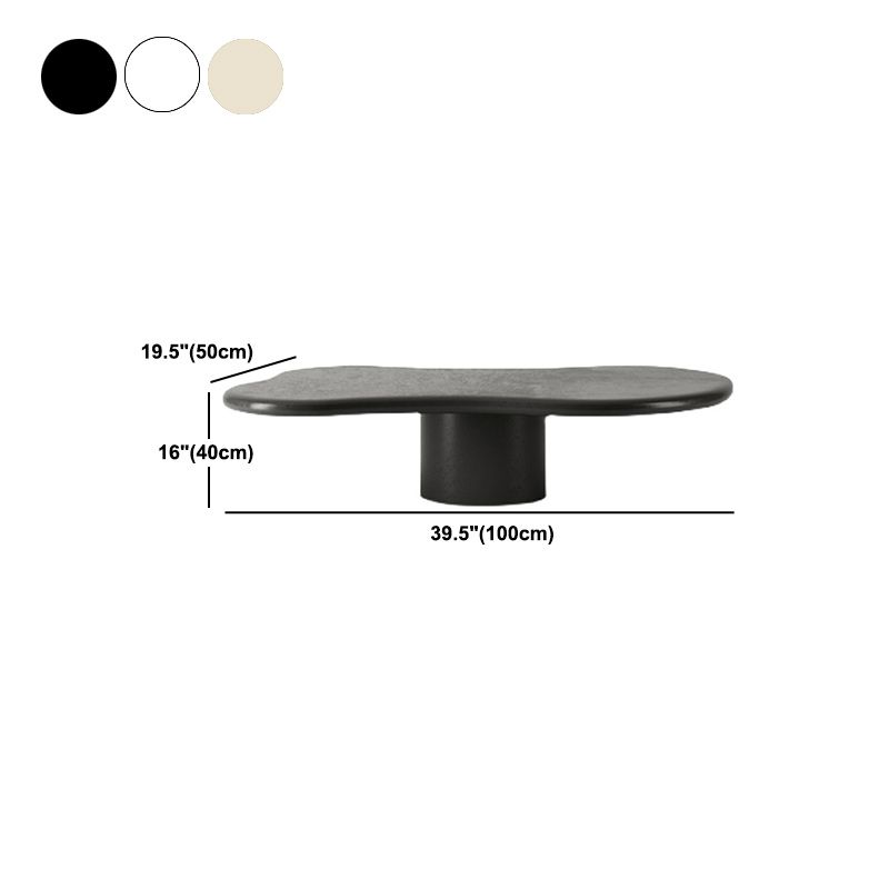Mesa de centro con pedestal escandinavo, mesa de cóctel de madera de forma libre para sala de estar