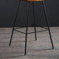 Industrial Style PU Leather Stools Square Low Back with Metal Legs for Bristol