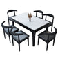 Stone Top Table Contemporary Rectangle Dining Table with 4 Legs