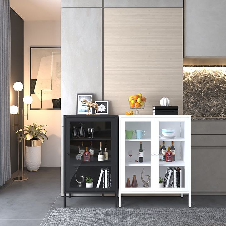 Door Steel Sideboard Modern Server Cabinet with Storage for Dining Room Clearhalo 'buffet_sideboard' 'Buffets & Sideboards' 'furn' 'furn_buffet_sideboard' 'Furniture' 'furniture_buffet_sideboard' 'Kitchen & Dining Furniture' 1200x1200_a8833342-117e-414b-8992-52ced6692d97