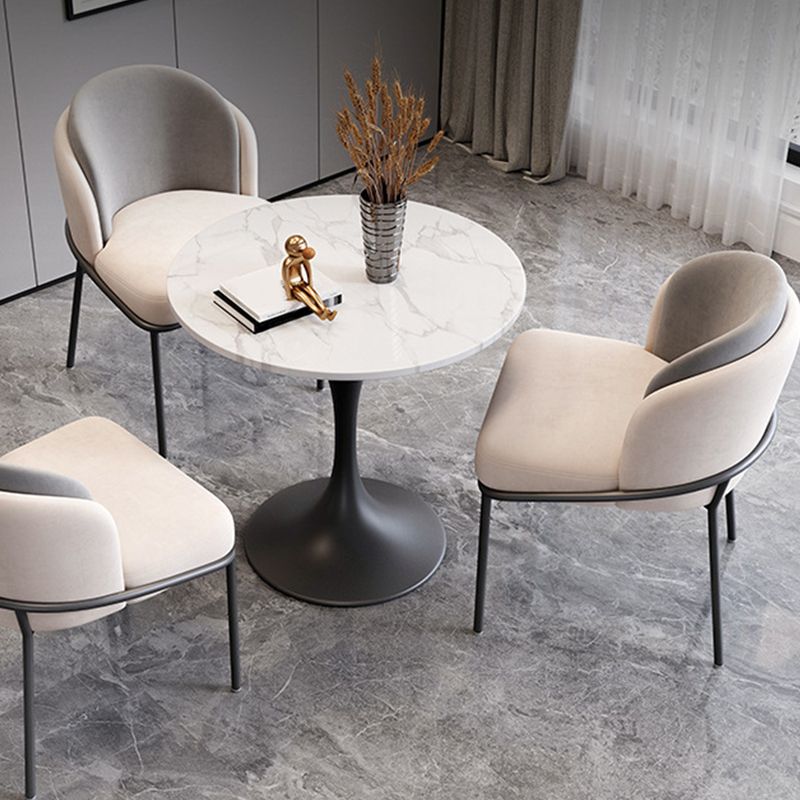 Modern Stone Round Dining Table Tulip Pedestal Table for Dining Room Clearhalo 'Dining Tables & Seating' 'Dining Tables' 'dining_table' 'furn' 'furn_dining_table' 'Furniture' 'Kitchen & Dining Furniture' 1200x1200_a883ea0e-b822-4b7e-a036-75ee039b7a73
