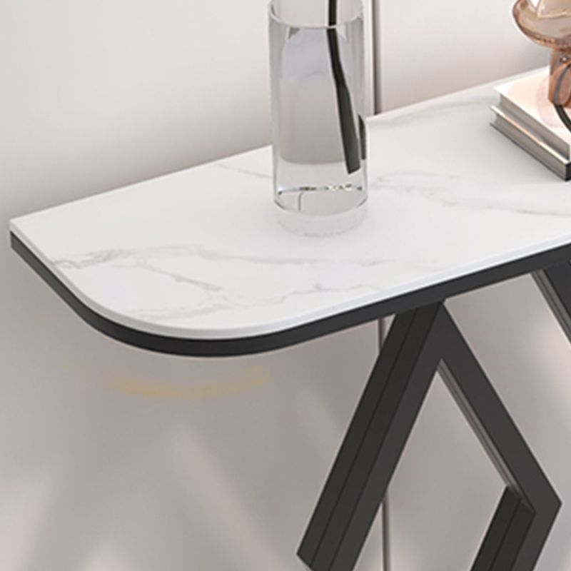 Mesa de consola de piedra contemporánea Mesa de sofá de consola de hierro para Hall