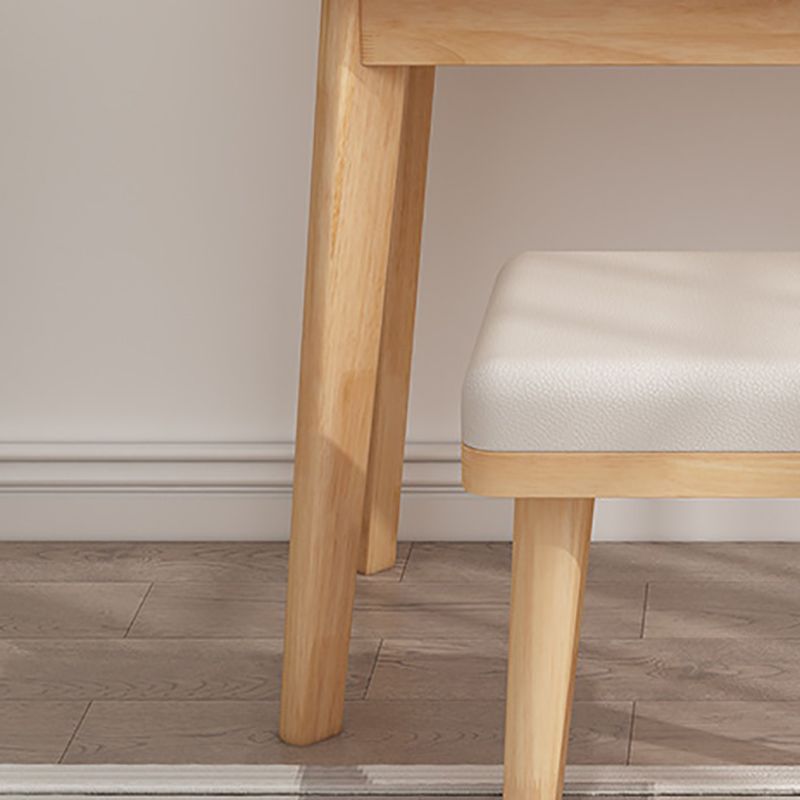 Tavolo da toeletta da vanità tradizionale set di tavoli da trucco per vanità in legno massiccio con specchio