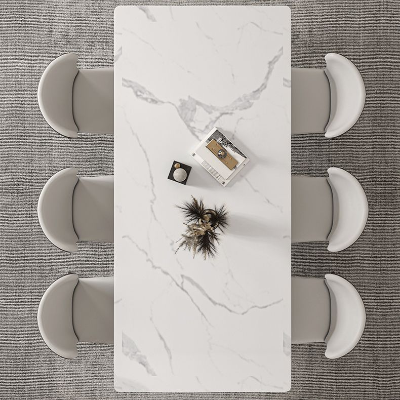 Modern Rectangle Sintered Stone Dining Table Set 1/2/4/5/7 Pieces Dining Set Clearhalo 'Dining Room Sets' 'Dining Tables & Seating' 'dining_room_set' 'furn' 'furn_dining_room_set' 'Furniture' 'furniture_dining_room_set' 'Kitchen & Dining Furniture' 1200x1200_a8851fb2-5ed6-48a9-b049-fccf95771d3b