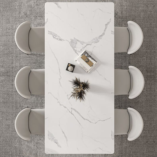 Modern Rectangle Sintered Stone Dining Table Set 1/2/4/5/7 Pieces Dining Set Clearhalo 'Dining Room Sets' 'Dining Tables & Seating' 'dining_room_set' 'furn' 'furn_dining_room_set' 'Furniture' 'furniture_dining_room_set' 'Kitchen & Dining Furniture' 1200x1200_a8851fb2-5ed6-48a9-b049-fccf95771d3b