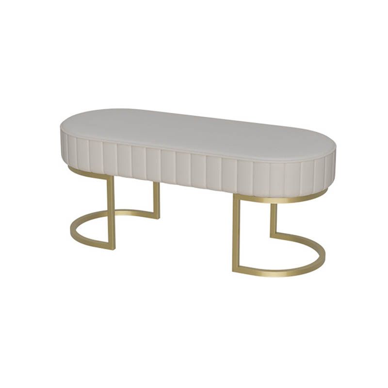 Banca sedute imbottita glam Benca ovale e panca per camera da letto, 16 "W