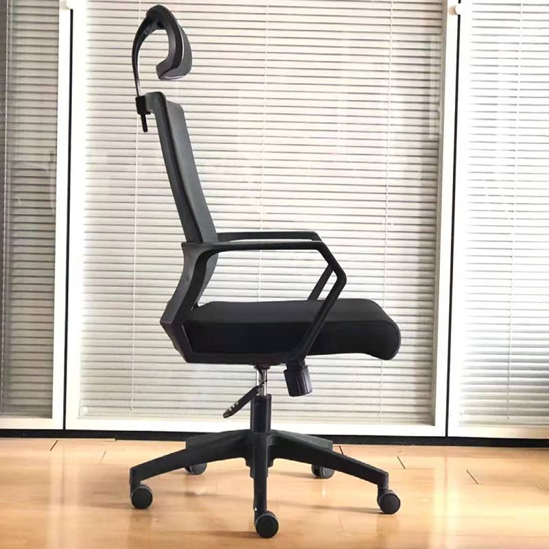 Modern & Contemporary Arm Chair Microfiber Black High Back Chair Clearhalo 'furn' 'furn_office_chair' 'Furniture' 'Office Chairs' 'Office Furniture' 'office_chair' 1200x1200_a888f7d3-b9d5-41e6-879f-9cada1664abf