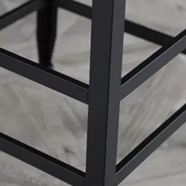 Industrial Armless Counter Stool Iron Cafe Bar Stool with Leather Cushion Clearhalo 'Bar Furniture' 'Bar Stools' 'bar_stools' 'furn' 'furn_bar_stools' 'Furniture' 'furniture_bar_stools' 'Kitchen & Dining Furniture' 1200x1200_a8892edf-af45-4680-bb75-2d9a03d39d69