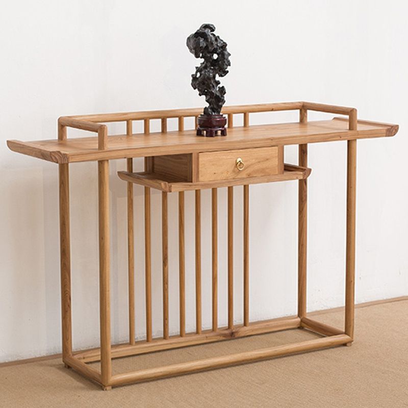 Mesa de consola de 34.65 "Glam Table de acento de consola de madera maciza de 1 cortavadora