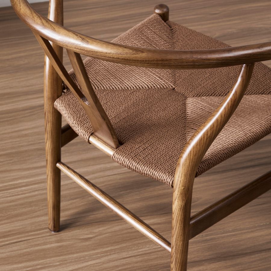 Contemporary Upholstered Restaurant Arm Chair Natural Wishbone Dining Chair Clearhalo ' kitchen&dining_furn' 'Dining Chairs' 'Dining Tables & Seating' 'dining_chair' 'furn' 'furn_dining_chair' 'Furniture' 'furniture_dining_chair' 'Kitchen & Dining Furniture' 'kitchen' 1200x1200_a88a3b61-69c5-46c7-87a1-ce65662e1855