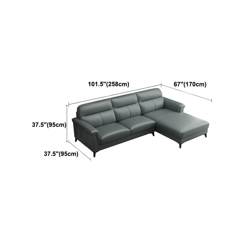 Hedendaagse groene vlekbestendig echt leer voor woonkamer bank