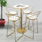 White Glam Style Ropund Table in Iron and Wood Table Milk Tea Shop Bar Table Clearhalo 'Bar Furniture' 'Bar Tables' 'bar_tables' 'furn' 'furn_bar_tables' 'Furniture' 'furniture_bar_tables' 'Kitchen & Dining Furniture' 1200x1200_a88aecb3-e28b-4adf-b1a2-743bd7a84927