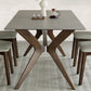 Medieval Modern Sintered Stone Top Dining Table Rectangle Kitchen Table with 4 Legs Clearhalo 'Dining Tables & Seating' 'Dining Tables' 'dining_table' 'furn' 'furn_dining_table' 'Furniture' 'furniture_dining_table' 'Kitchen & Dining Furniture' 'kitchen' 'kitchen_dining_table' 1200x1200_a88d3d3d-dba4-4a5b-a6aa-c42c3ac7444f