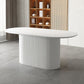 White Top Dining Table Contemporary Oval Dining Table with Pedestal Base Clearhalo 'Dining Tables & Seating' 'Dining Tables' 'dining_table' 'furn' 'furn_dining_table' 'Furniture' 'Kitchen & Dining Furniture' 1200x1200_a88d3f57-0921-4162-a735-4d38702769b4