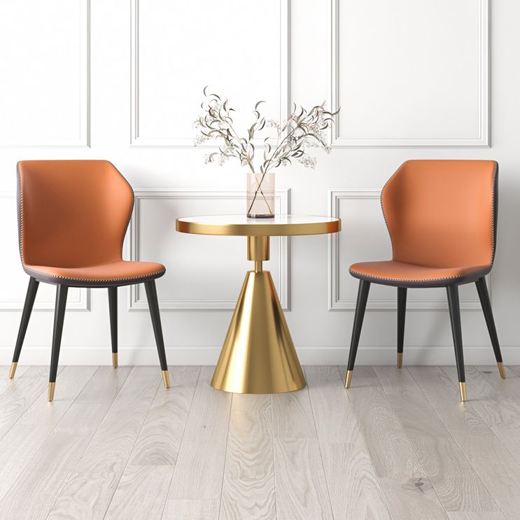 Contemporary Style Leather Dining Chairs Wingback Dining Armless Chair for Home Use Clearhalo ' kitchen&dining_furn' 'Dining Chairs' 'Dining Tables & Seating' 'dining_chair' 'furn' 'furn_dining_chair' 'Furniture' 'furniture_dining_chair' 'Kitchen & Dining Furniture' 'kitchen' 1200x1200_a88d8bf4-aecc-4f79-823f-7d888aca4a2e