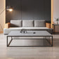 Square/Rectangle Slate Frame 1 Coffee Table Modern Grey and Black Table