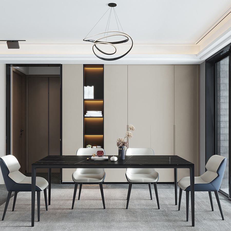 Sintered Stone Dining Table Industrial Style 4 Legs Table for Dining Room Clearhalo ' dining_table' 'Dining Tables & Seating' 'Dining Tables' 'furn' 'furn_dining_table' 'Furniture' 'furniture_dining_table' 'Kitchen & Dining Furniture' 'kitchen&dining_furn' 'kitchen' 'kitchen_dining_table' 1200x1200_a88eba99-9c94-4e51-96f7-63aea960f7c9