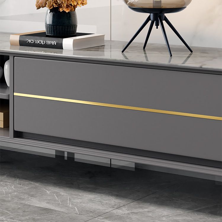 Console télévisée scandinave armoire télévisée à domicile en pierre enthousiaste avec tiroirs glide