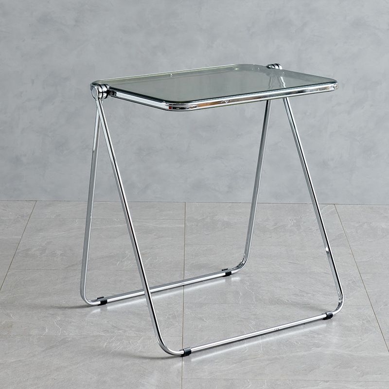 Modern Style Office Desk Home Bedroom Acrylic Adjustable Folding Table,25.1"L X 19.6"W Clearhalo 'furn' 'furn_office_desk' 'Furniture' 'furniture_office_desk' 'Office Desks' 'Office Furniture' 'office_desk' 1200x1200_a88fc114-48d8-420b-86fd-fad6e3e15d3f
