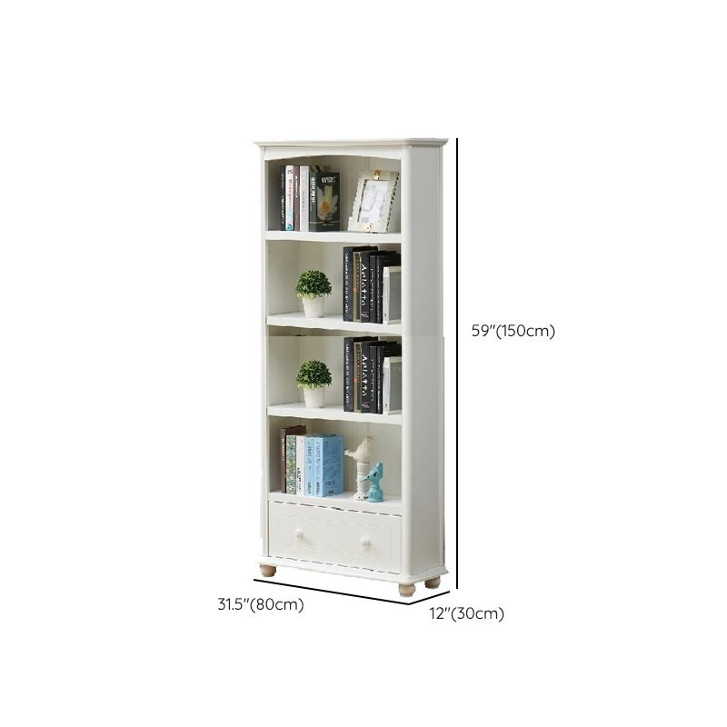 Contemporary Wood Bookshelf Standard Closed Back White Bookcase Clearhalo 'Bookcases' 'furn' 'furn_bookcases' 'Furniture' 'Office Furniture' 1200x1200_a88ff103-c689-4895-9cb8-8591fda42655