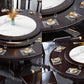 Solid Wood Pedestal Dining Table Tradition Turntable Kitchen Table