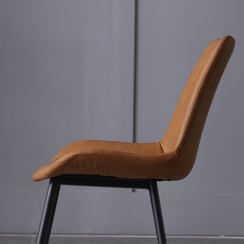 PU Leather Dining Chairs Industrial Style Arm Solid Back Dining Side Chairs Clearhalo 'Dining Chairs' 'Dining Tables & Seating' 'dining_chair' 'furn' 'furn_dining_chair' 'Furniture' 'Kitchen & Dining Furniture' 1200x1200_a8934442-2bbe-4fbc-b760-516b41f2f221