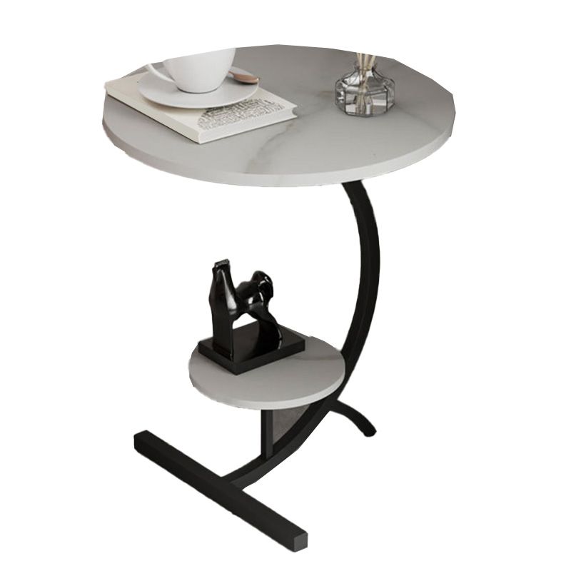 Abstract Round End Table Minimalist Side End Table for Living Room
