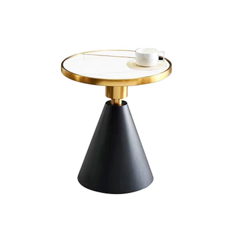 Contemporary Style Round Side End Table Metal Frame Side Table Clearhalo 'Coffee & Accent Tables' 'End & Side Tables' 'end_side_table' 'end_side_tables' 'furn' 'furn_end_side_tables' 'Furniture' 'furniture_end_side_table' 'Living Room Furniture' 1200x1200_a896178c-befd-4bf7-b98d-92d8f3956156