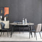 Modern Gray Sintered Stone Dining Table Set 1/4/5/7 Pieces Dining Set for Home Use Clearhalo 'Dining Room Sets' 'Dining Tables & Seating' 'dining_room_set' 'furn' 'furn_dining_room_set' 'Furniture' 'Kitchen & Dining Furniture' 1200x1200_a8982883-cac0-4274-be3f-9fe1855317fa