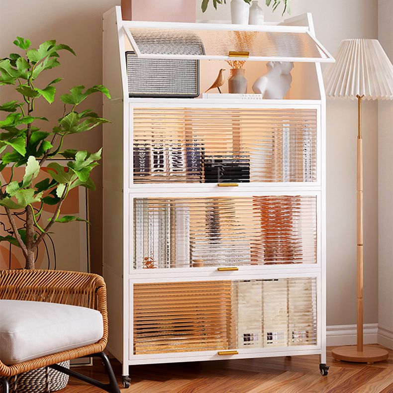 13.78"W Bookshelf Contemporary Style Bookcase for Home Study Room with Casters Clearhalo 'Bookcases' 'furn' 'furn_bookcases' 'Furniture' 'Office Furniture' 1200x1200_a899a70c-1091-4c24-966f-e3218caf77e8