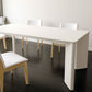 White Solid Wood Dining Table Rectangle Modern Dinner Table for Dining Room