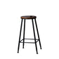Indoor Industrial Style Wood Top Barstool Metal 4 Legs Bar Stool with Pedal Clearhalo 'Bar Furniture' 'Bar Stools' 'bar_stools' 'furn' 'furn_bar_stools' 'Furniture' 'Kitchen & Dining Furniture' 1200x1200_a89bea58-bbca-4b81-bfe3-417277973fc2