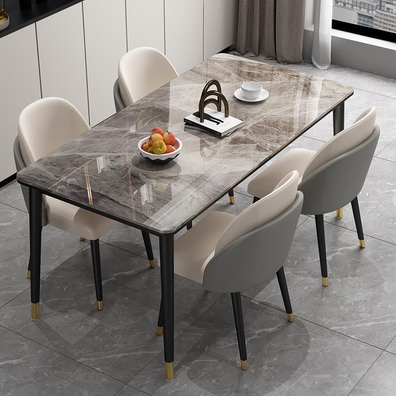 Nordic 1/2/5/7 Pieces Dining Set Rectangular Sintered Stone Dining Table Set for Home Use Clearhalo 'Dining Room Sets' 'Dining Tables & Seating' 'dining_room_set' 'furn' 'furn_dining_room_set' 'Furniture' 'furniture_dining_room_set' 'Kitchen & Dining Furniture' 'kitchen&dining_furn' 'kitchen' 1200x1200_a89d9678-e579-469c-b97c-4c32630db877