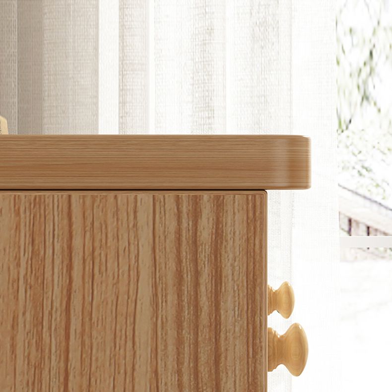 Modern Rectangle Storage Cabinet with Drawer Wooden Accent Cabinet