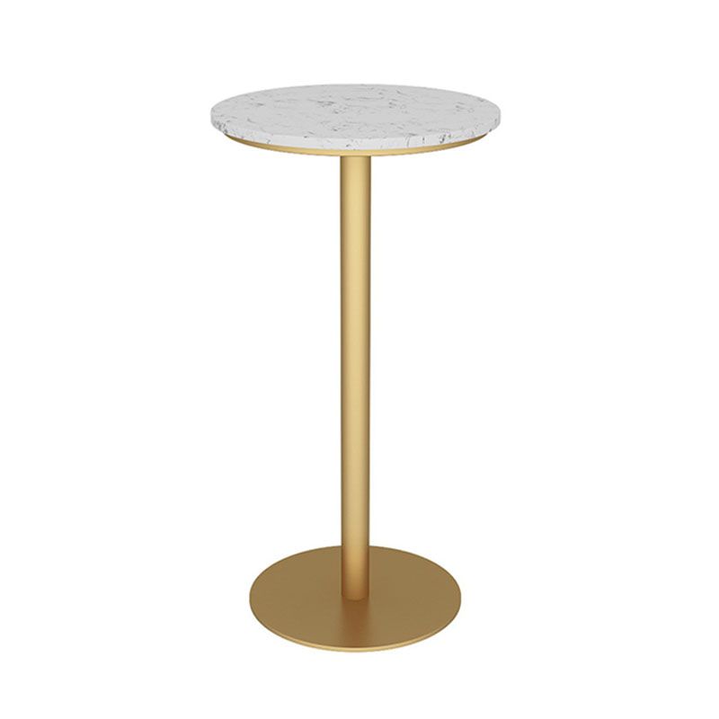 Marble Bar Table Glam Style Gold Base Bistro Table for Indoor Clearhalo 'Bar Furniture' 'Bar Tables' 'bar_tables' 'furn' 'furn_bar_tables' 'Furniture' 'furniture_bar_tables' 'Kitchen & Dining Furniture' 'kitchen&dining_furn' 'kitchen' 1200x1200_a89f3683-9497-4623-8703-3ab71804a617