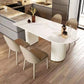 Glam Free Form Sintered Stone Dining Table White Standard Dining Table for Kitchen Clearhalo ' dining_table' 'Dining Tables & Seating' 'Dining Tables' 'furn' 'furn_dining_table' 'Furniture' 'furniture_dining_table' 'Kitchen & Dining Furniture' 'kitchen&dining_furn' 'kitchen' 'kitchen_dining_table' 1200x1200_a8a380f9-00da-4d11-9c6d-e50613fb8577