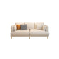 Contemporary Faux Leather Sofa Recessed Arm Furniture Sectionals in Beige