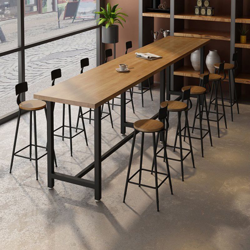 Ensemble de Table de Bar moderne 1/11 pièces, Table de comptoir rectangulaire en bois avec tabourets hauts